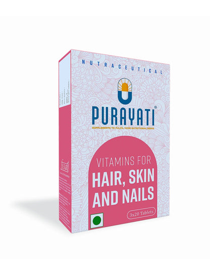 Purayati Vitamins Tablets for Hair, Skin and Nails - BUDEN