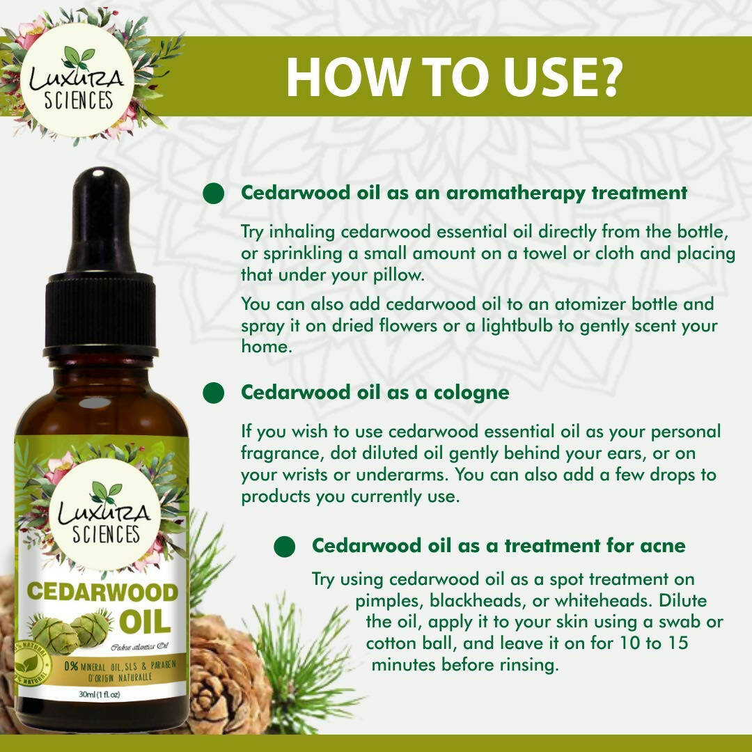 Luxura Sciences Organic Cedarwood Essential Oil