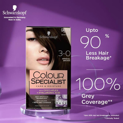 Schwarzkopf Colour Specialist Permanent Hair Colour - 3.0 Imperial Brown