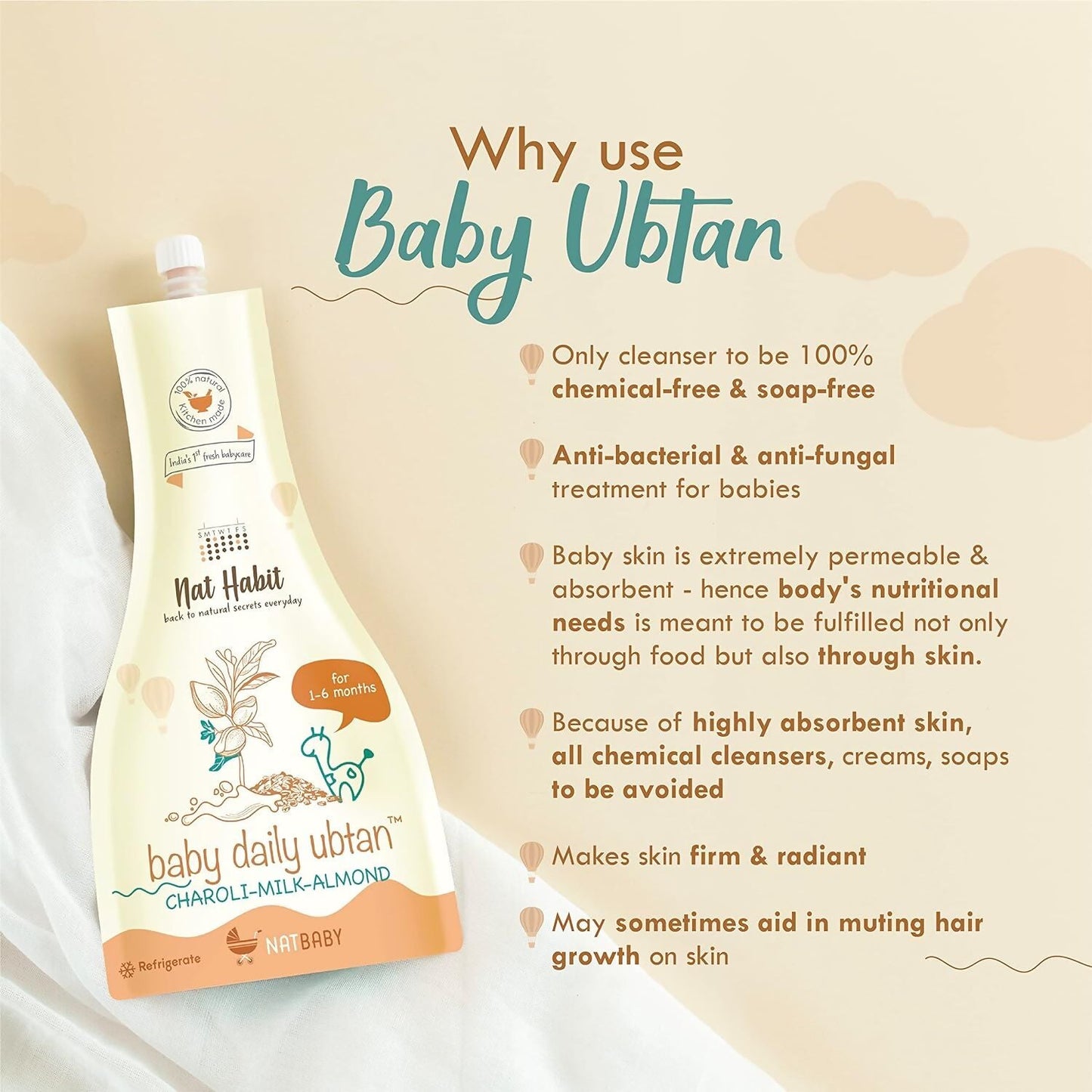 Nat Habit Baby Daily Ubtan Body Wash