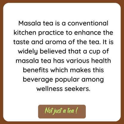 Satvi Wellness Masala Chai | Masala tea | Black tea with spices and herbs | Karak tea