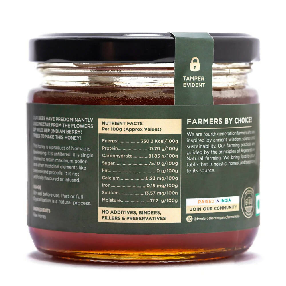 Two Brothers Organic Farms Indian Ber Tree Raw Honey-Mono Floral