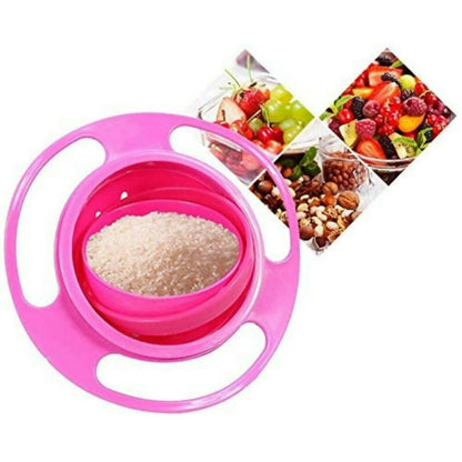 Nightstar 360? Revolving Spill Proof Food Snack Feeding Bowl Multicolor