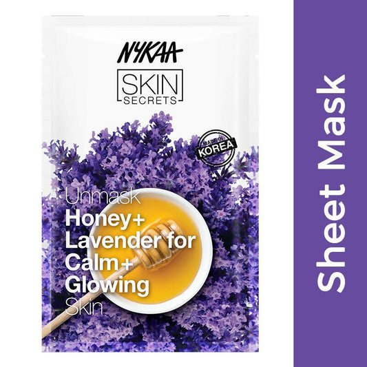 Nykaa Naturals Skin Secrets Exotic Indulgence Honey + Lavender Sheet Mask For Calm & Glowing Skin