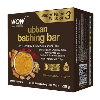 Wow Skin Science Ubtan Bathing Bar