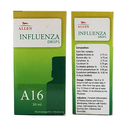 Allen Homeopathy A16 Influenza Drops