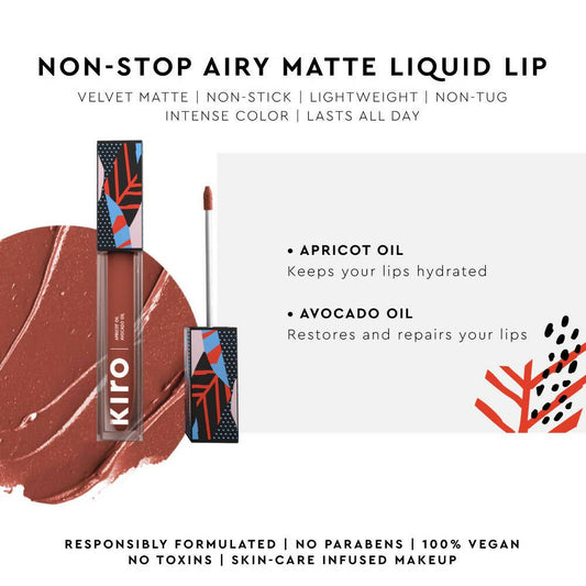 Kiro Airy Matte Liquid Lipstick - Ladybird Red