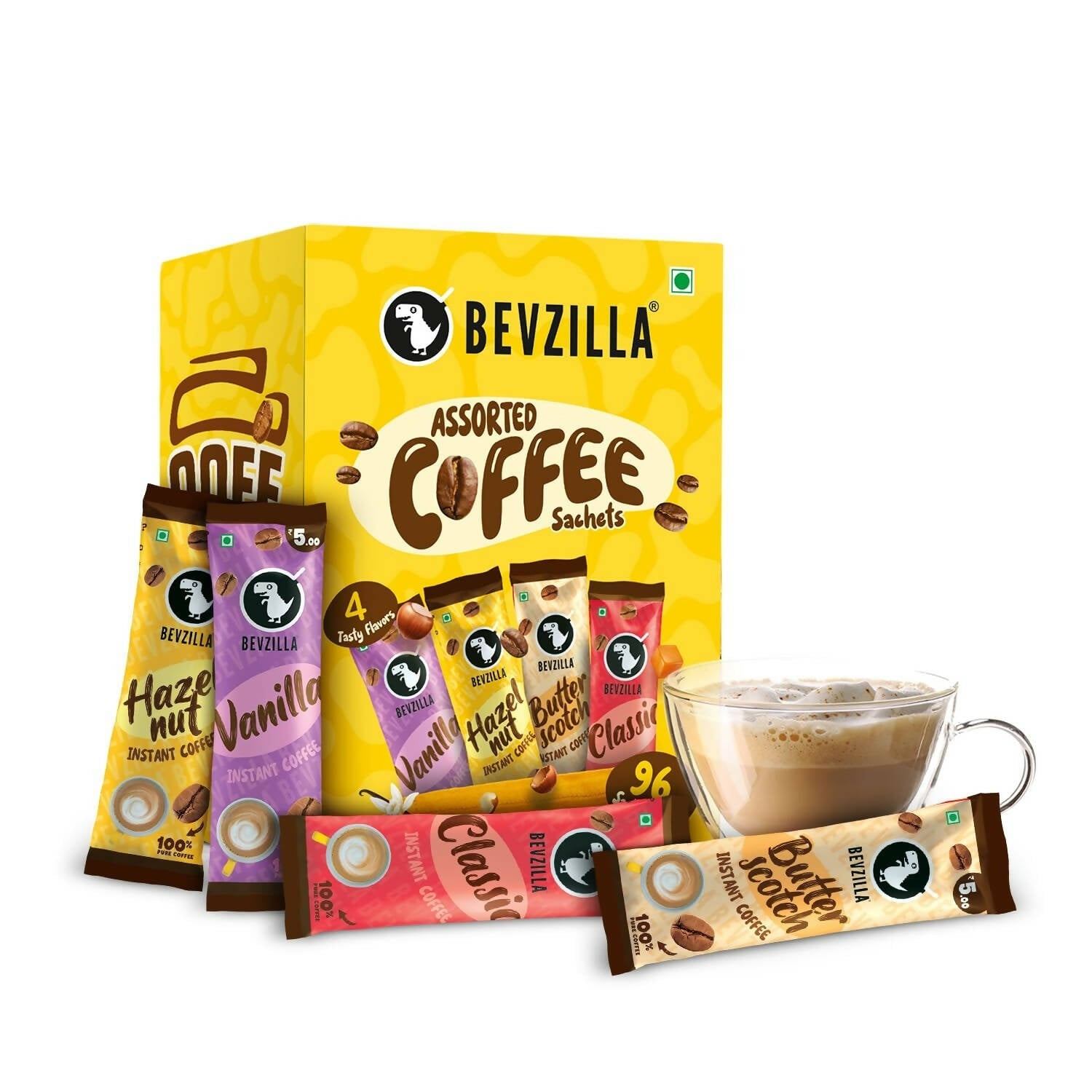 Bevzilla Instant Coffee Powder Sachets 100 % Arabica Coffee - BUDNE