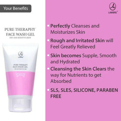 Lambre Pure Therapy Face Wash Gel for Dry & Sensitive Skin