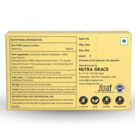 Nutra Grace D3 - 5K Capsules