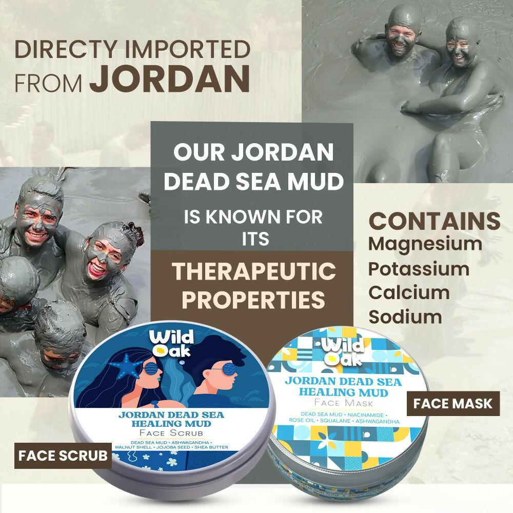 Wild Oak Jordan Dead Sea Healing Mud Face Scrub