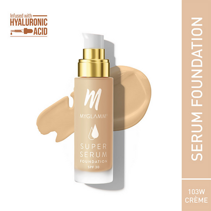 MyGlamm Super Serum Foundation - 201W Cr???pe