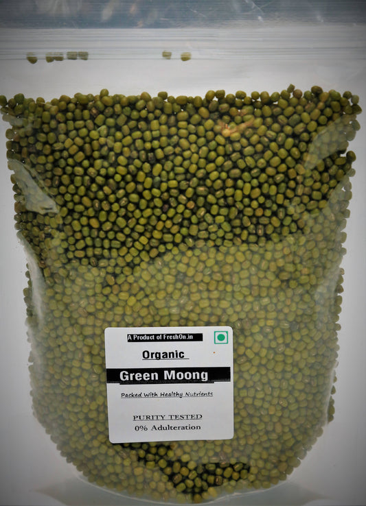 Freshon Organic Green Moong Whole - 2KG
