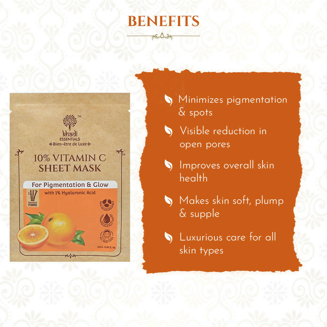 Khadi Essentials 10% Vitamin C Sheet Mask