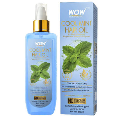 Wow Skin Science Cool Mint Hair Oil - Distacart