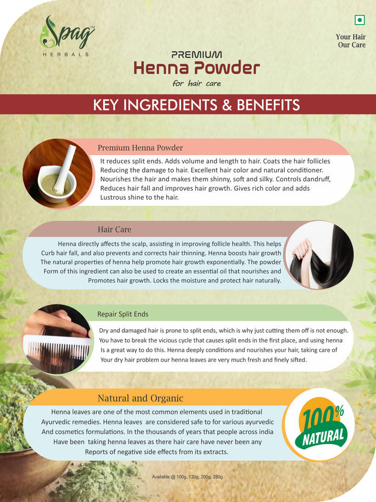 Spag Herbals Premium Henna Powder