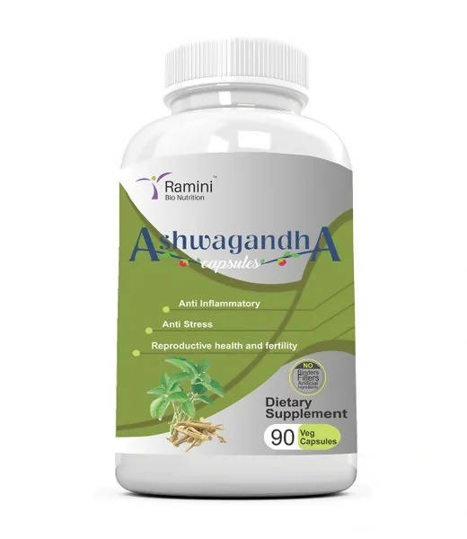 Ramini Bio Nutrition Ashwagandha 500mg Veg Capsules -  usa australia canada 