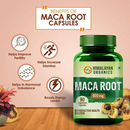 Himalayan Organics Maca Root 800 mg Vegetarian Capsules