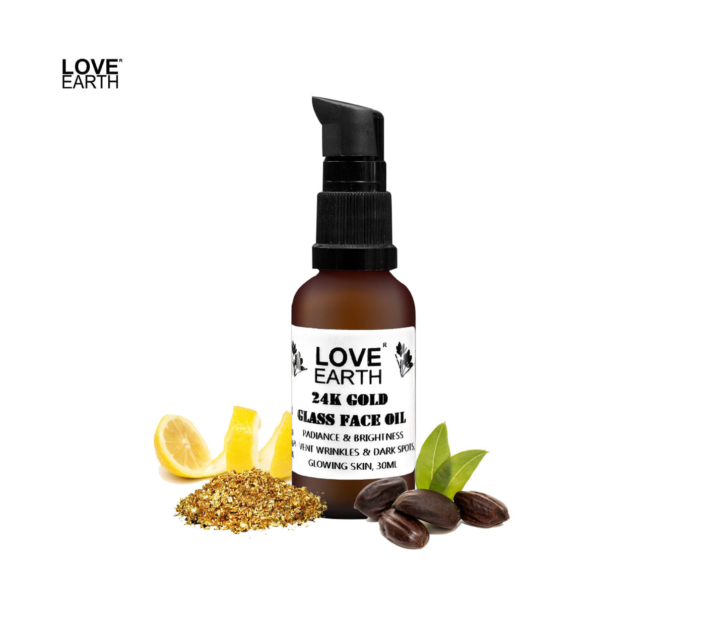 Love Earth 24K Gold Glass Face Oil