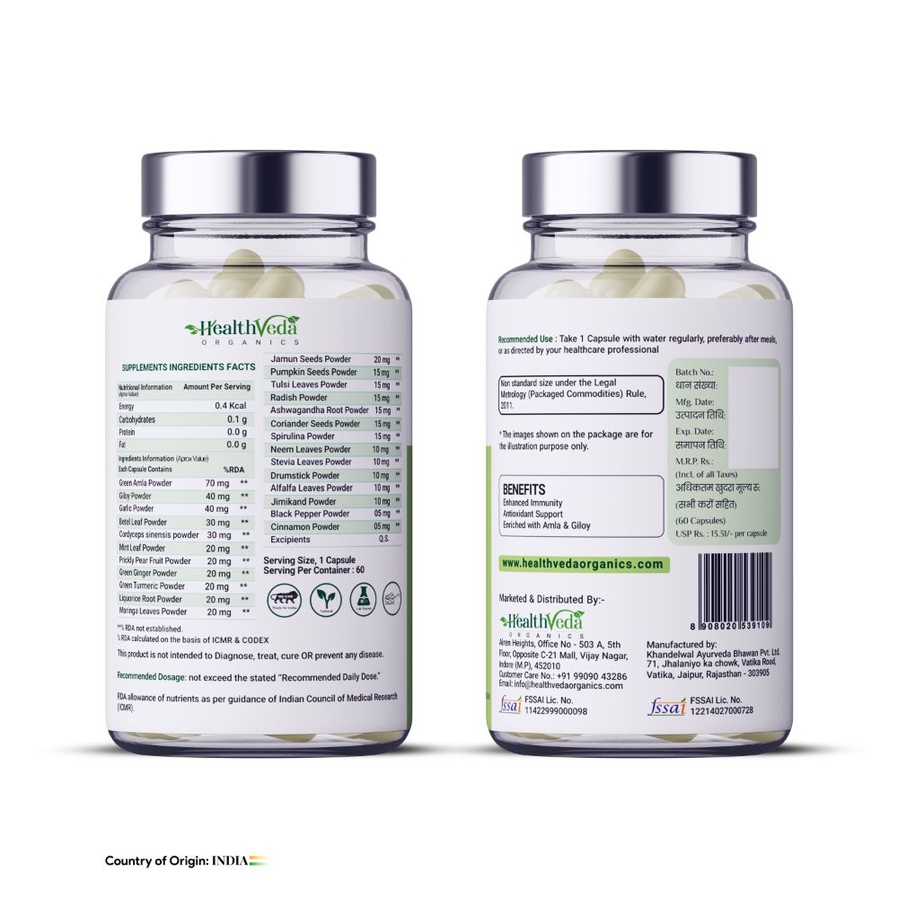 Health Veda Organics Natural Immunity Booster Capsules