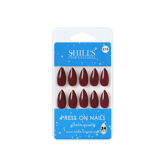 Shills Professional Reusable Press On Nails Almond - SPN618