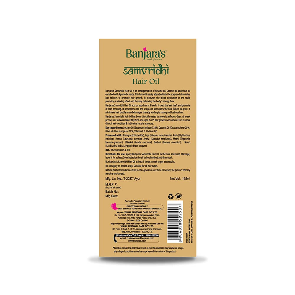 Banjara's Samvridhi Hair Oil