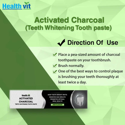 Healthvit Activated Charcoal Toothpaste