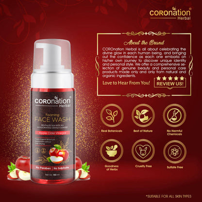 Coronation Herbal Apple Cider Vinegar Foaming Face Wash