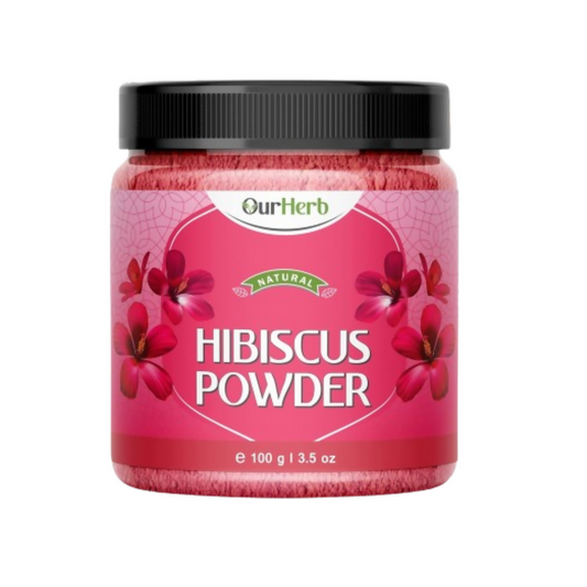 Ourherb Hibiscus Flower Powder for Face and Hair Mask for All Types of Hair - 200GM