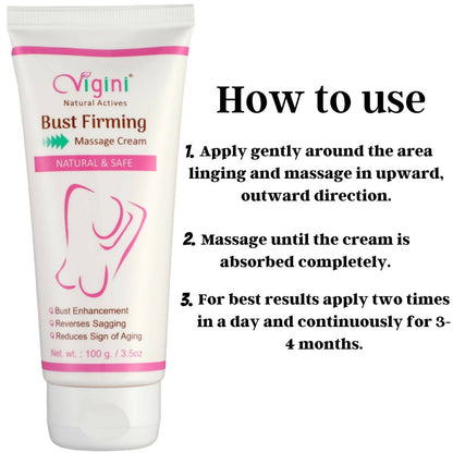 Vigini Natural Actives Breast Bust Body Shaping Toner Firming Tightening Growth Oil Cream