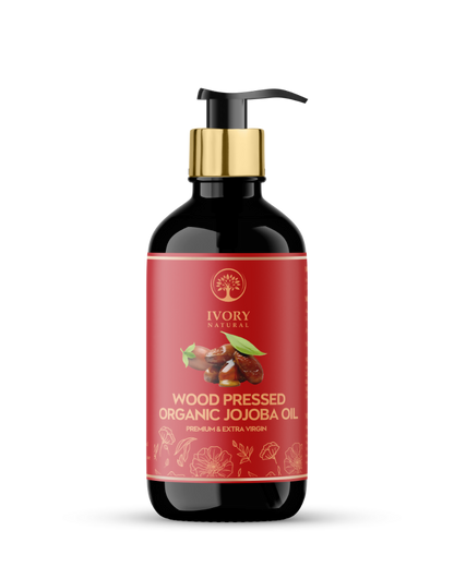 Ivory Natural Wood Pressed Organic Jojoba Oil Premium & Extra Virgin For Smooth Dry Skin, Avoid Flakiness, & Improve Skin Elasticity