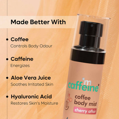 mCaffeine Cherry Affair Energizing Coffee Body Mist