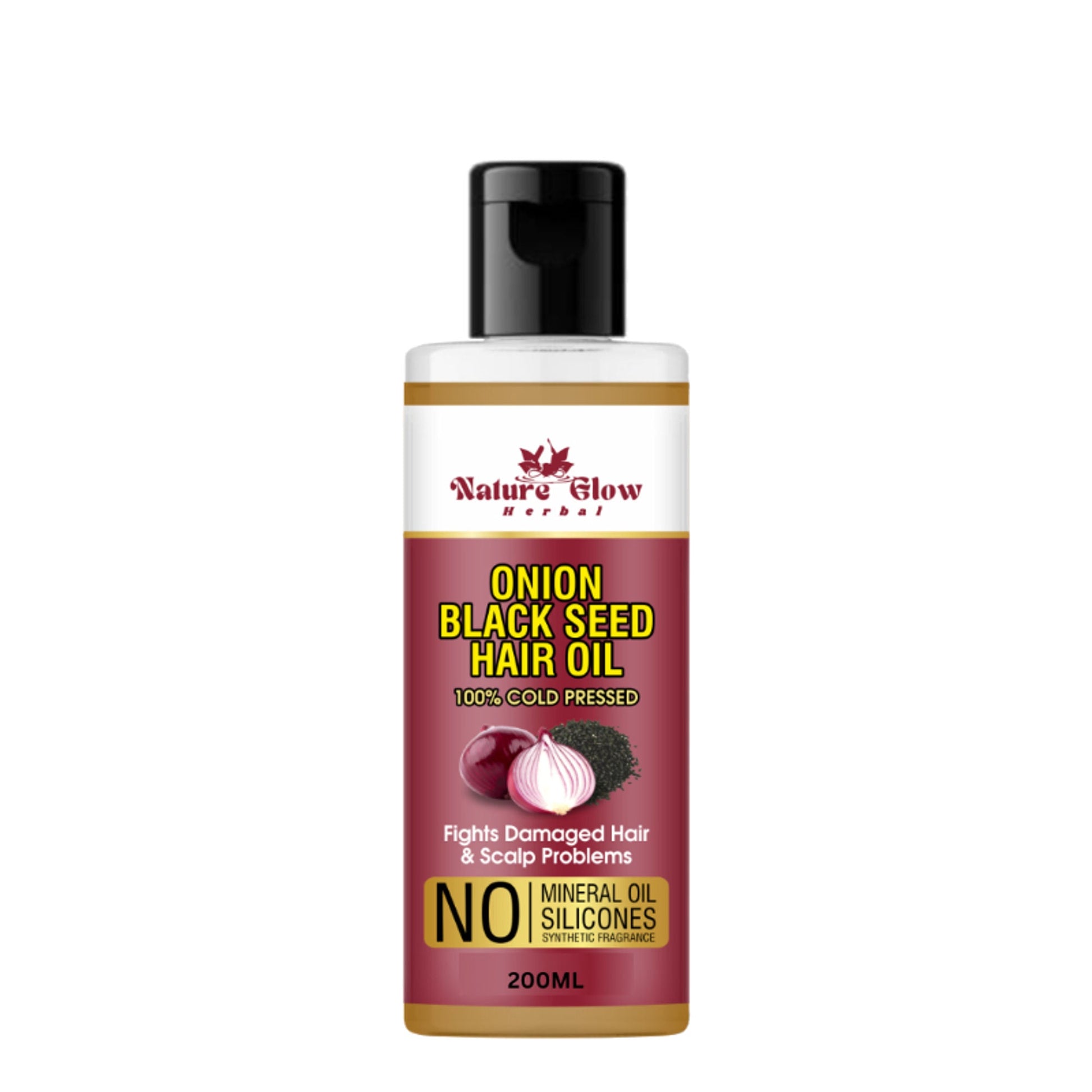 Nature Glow Herbal Onion Black Seed Hair Oil - 200ML