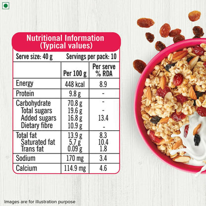 Tata Soulfull Millet Granola (Almonds & Cranberries)