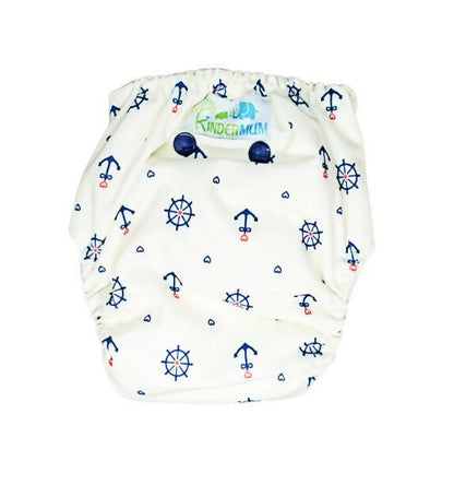 Kindermum Nano Pro Aio Cloth Diaper (With 2 Organic Inserts And Power Booster)-Anchor For Kids