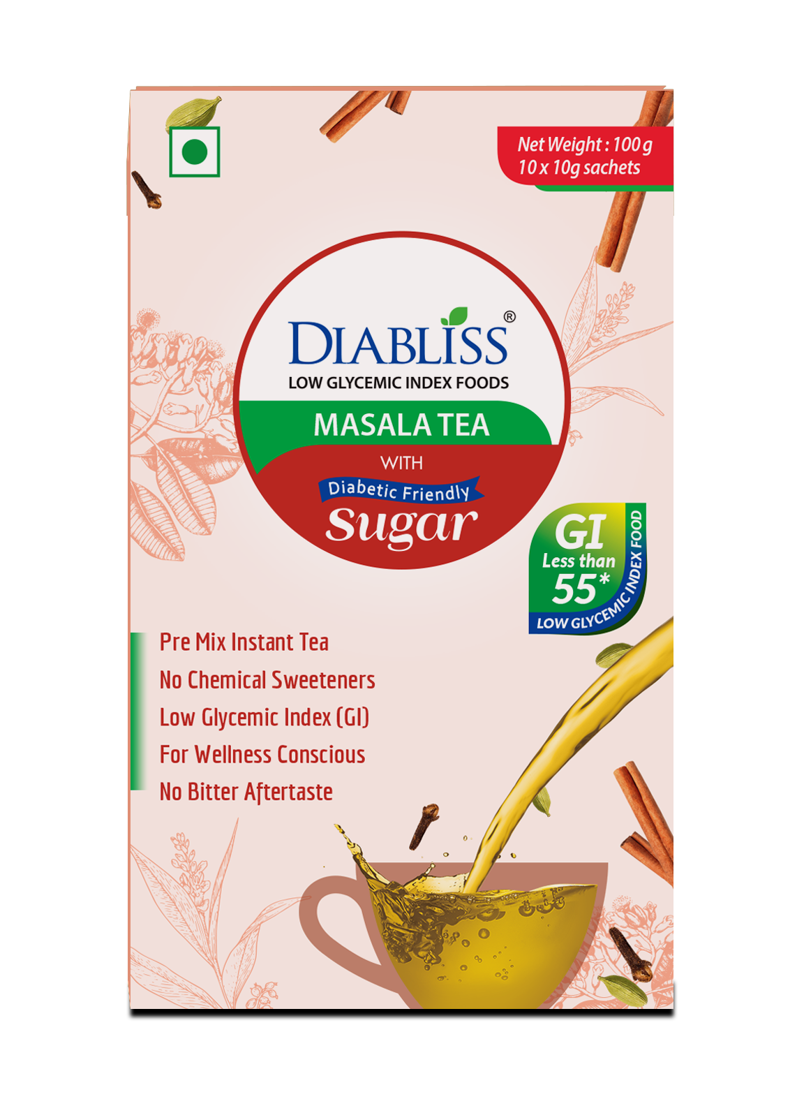 Diabliss Masala Tea With Herbal Extract Blend