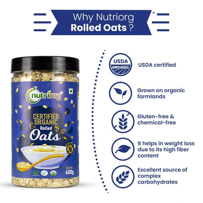 Nutriorg Certified Organic Rolled Oats