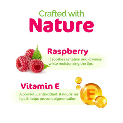 Mamaearth Vitamin E and Raspberry Tinted 100% Natural Lip Balm