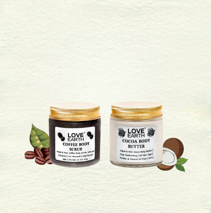 Love Earth Coffee Body Scrub & Cocoa Body Butter