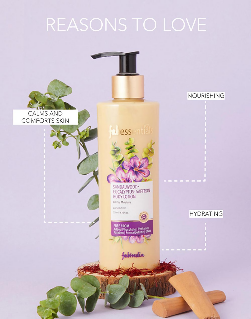 Fabessentials Sandalwood Eucalyptus Saffron Body Wash