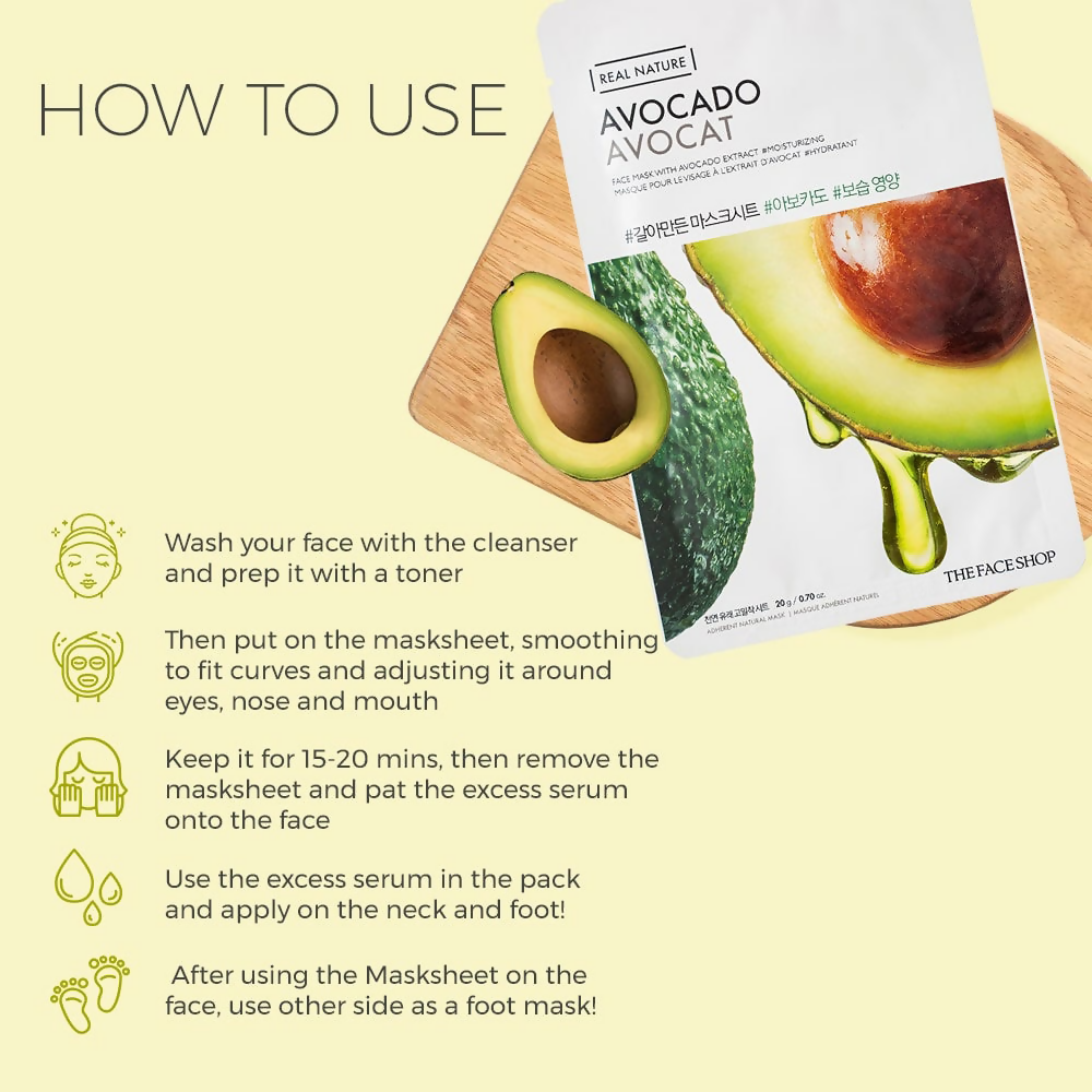 The Face Shop Real Nature Avocado Face Mask