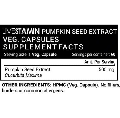 Livestamin Pumpkin Seed Extract Capsules