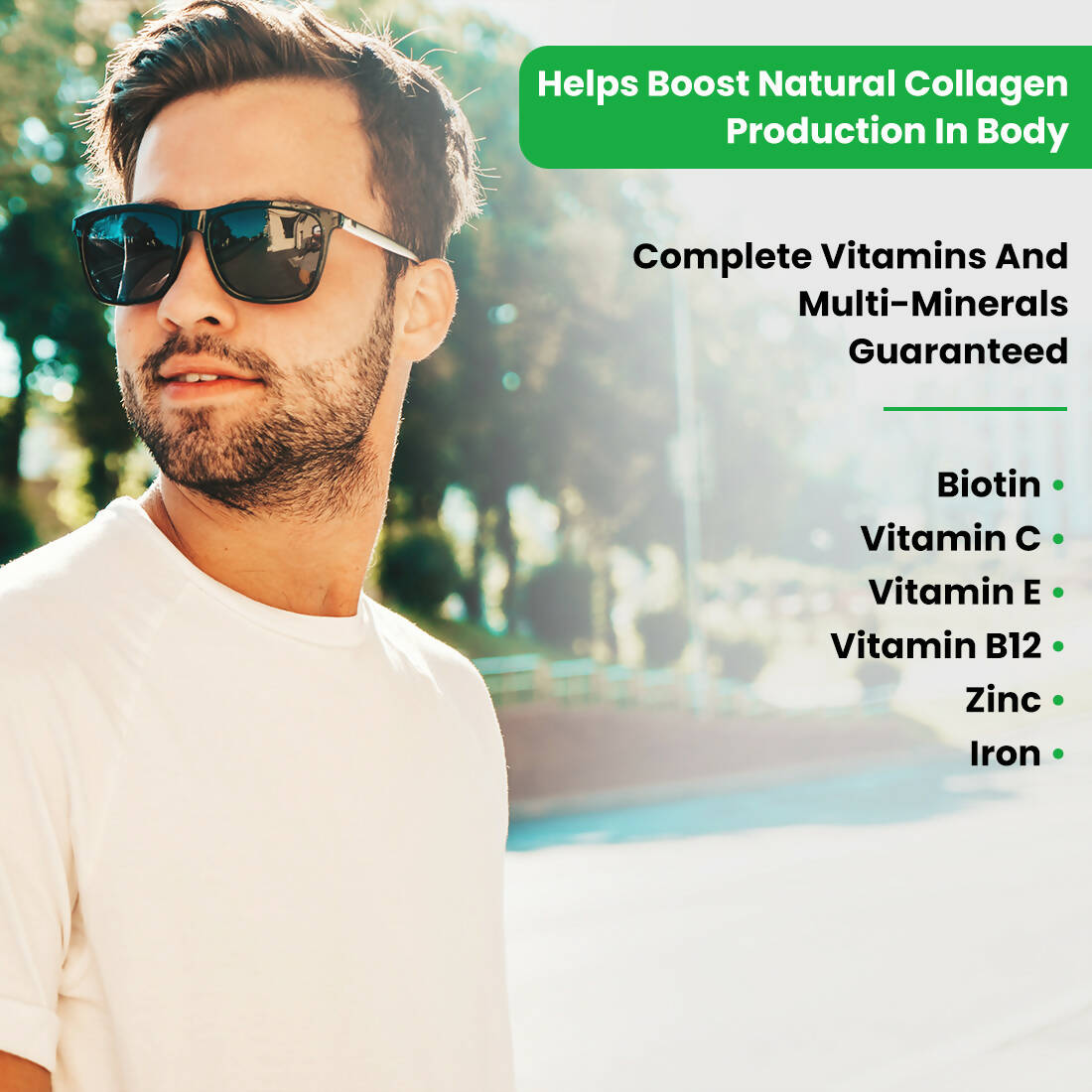 Vasu Healthcare Nutra Vegan Collagen Builder & DHT Blocker Tablets