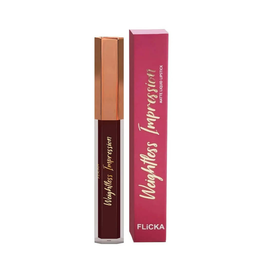 FLiCKA Weightless Impression 05 May - Maroon Matte Finish Liquid Lipstick