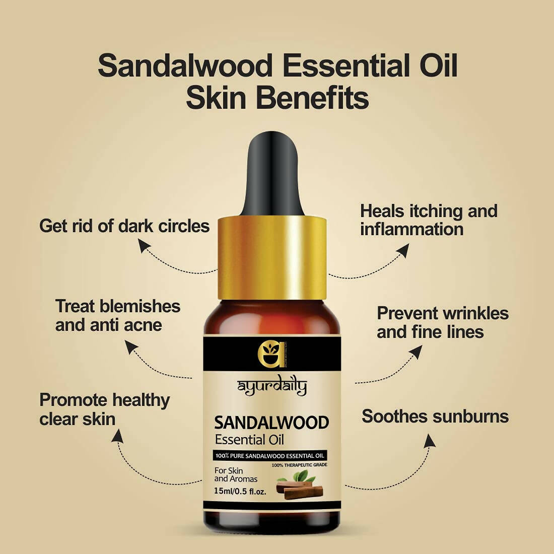 Ayurdaily Pure Sandalwood Essential Oil