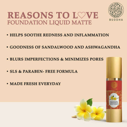 Buddha Natural Liquid Foundation Matte Rose Honey