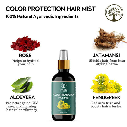 Ivory Natural Color Protection Hair Mist - Locks In Vibrant Hues, Adds Luminous Shine