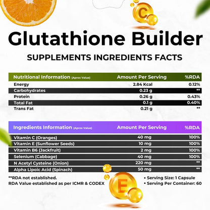 Health Veda Organics Glutathione Builder Capsules