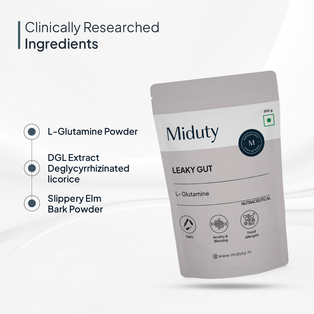 Miduty by Palak Notes Leaky Gut Powder