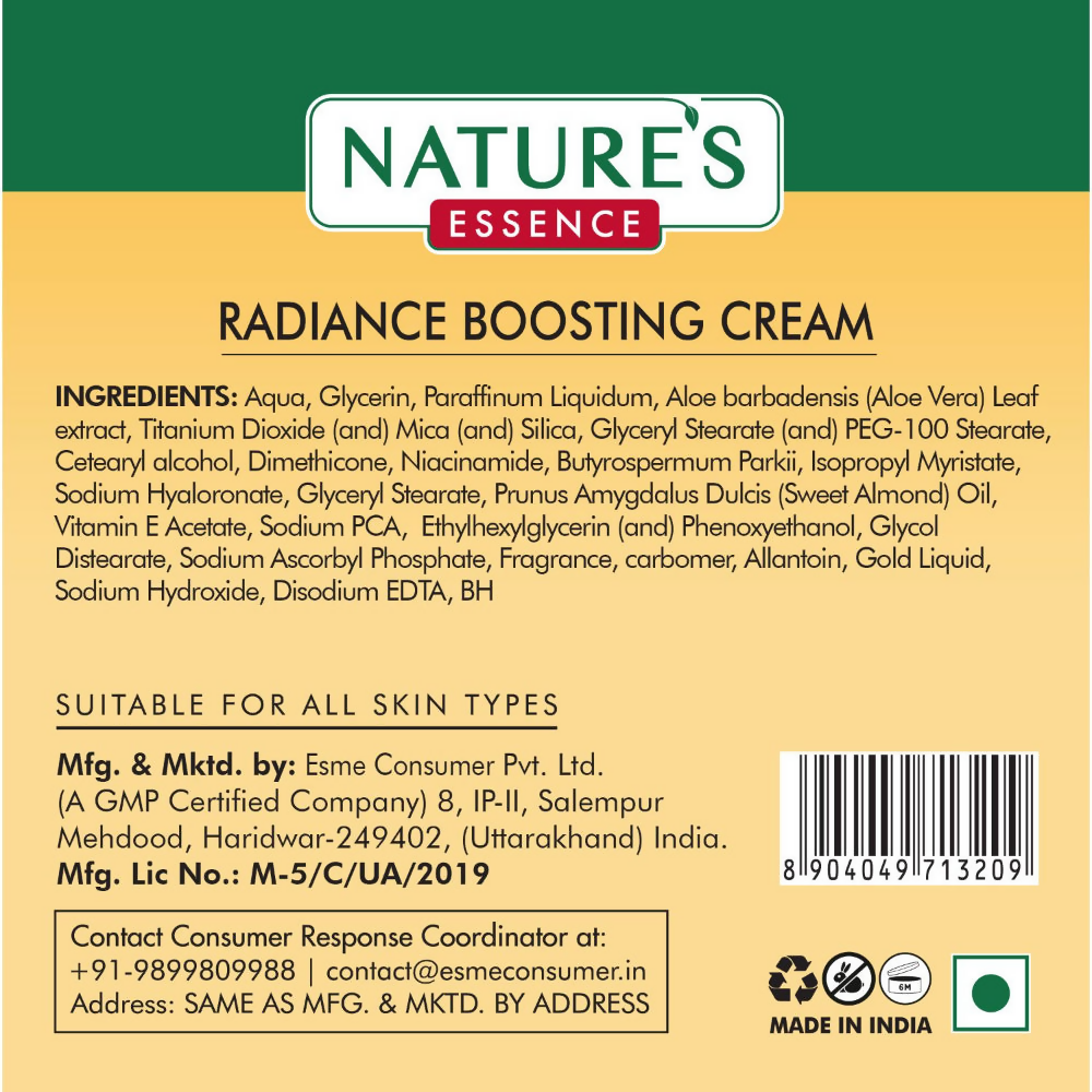 Nature's Essence Facialist Radiance Boosting Cream with 24K Liquid Gold